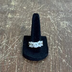 Vintage EDCO 14KT HGE Yellow Gold Rhinestone‎ Statement Cocktail Ring Size 9